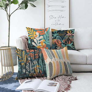 Sada 4 povlaků na polštáře Minimalist Cushion Covers Colorful, 55 x 55 cm obraz