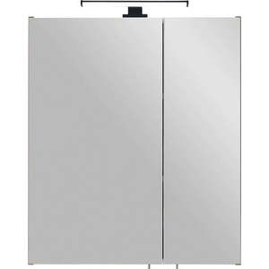 Hnědá závěsná koupelnová skříňka se zrcadlem 60x70 cm Set 374 - Pelipal obraz