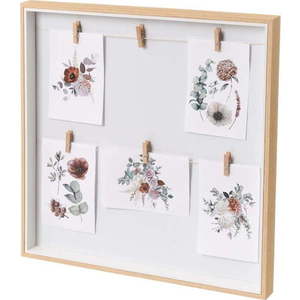 Rámeček na zeď v přírodní barvě 43x43 cm – Casa Selección obraz