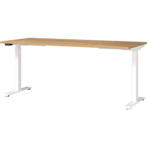 Pracovní stůl s elektricky nastavitelnou výškou s deskou v dekoru dubu 80x180 cm Jet – Germania obraz