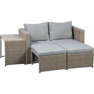 Zahradní lounge set pro 2 v béžové a světle hnědé barvě Modular – Unique Furniture obraz