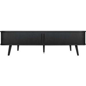 Černý TV stolek v dekoru dubu 178x50x40 cm Rove – Woodman obraz