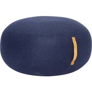 Tmavě modrý puf Hübsch Turenio, ø 70 cm obraz