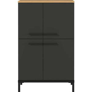 Tmavě šedá vysoká koupelnová skříňka v dekoru dubu 60x97 cm Yonkers - Germania obraz