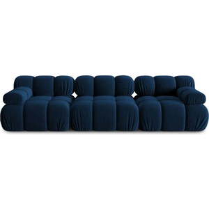 Modrá sametová pohovka 282 cm Bellis – Micadoni Home obraz