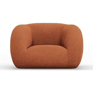 Oranžové křeslo z textilie bouclé Essen – Cosmopolitan Design obraz