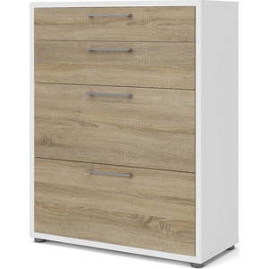 Modulární knihovna v bílo-přírodní barvě v dekoru dubu 89x113 cm Prima – Tvilum obraz