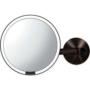 Nástěnné kosmetické zvětšovací zrcadlo s osvětlením (5x) ø 20 cm Sensor – simplehuman obraz