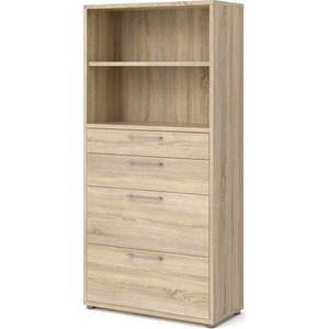 Modulární knihovna v dekoru dubu v přírodní barvě 89x189 cm Prima – Tvilum obraz