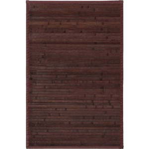Tmavě hnědý bambusový koberec 60x90 cm – Casa Selección obraz