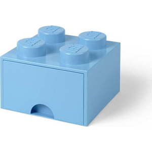 Světle modrý úložný box čtverec LEGO® obraz