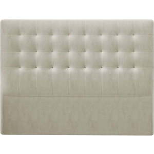 Béžové čelo postele se sametovým potahem Windsor & Co Sofas Athena, 200 x 120 cm obraz