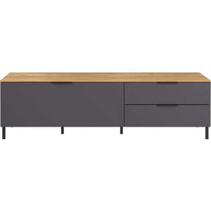 Šedý TV stolek v dekoru dubu 164x47 cm California - Germania obraz