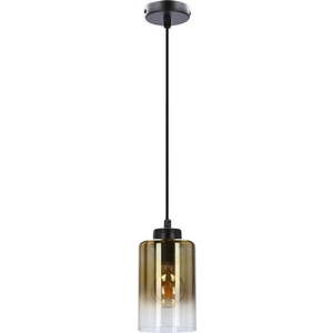 Černé závěsné svítidlo se skleněným stínidlem ø 10 cm Aspra – Candellux Lighting obraz