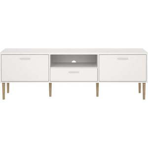 Bílý TV stolek 177x57 cm Media – Tvilum obraz