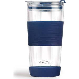 Modrý termo hrnek 600 ml Fuori – Vialli Design obraz