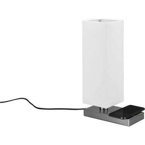 Stolní lampa s bezdrátovou nabíječkou ve stříbrné barvě (výška 35 cm) Haley – Trio obraz