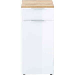 Bílá přírodní nízká koupelnová skříňka v dekoru dubu 39x86 cm Pescara – Germania obraz
