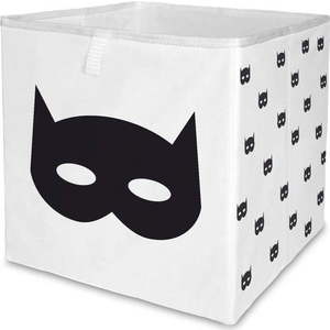 Černo-bílý látkový dětský organizér na hračky 32x32x32 cm Batman – Butter Kings obraz