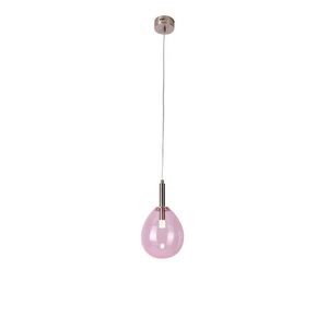 Fialové LED závěsné svítidlo se skleněným stínidlem Lukka – Candellux Lighting obraz