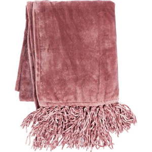 Růžový pléd Tiseco Home Studio Flanelo, 170 x 130 cm obraz