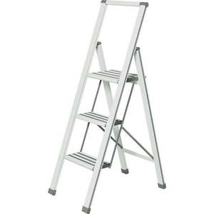 Bílé skládací schůdky Wenko Ladder Alu, výška 127 cm obraz