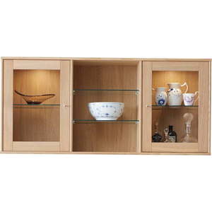 Závěsná vitrína s osvětlením v dekoru dubu 133x61 cm Mistral - Hammel Furniture obraz