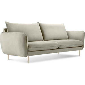 Béžová sametová pohovka Cosmopolitan Design Florence, 160 cm obraz
