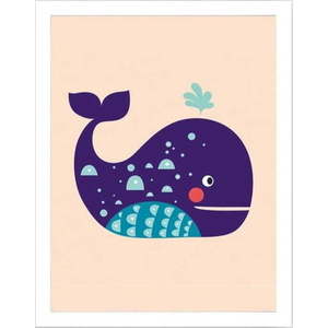 Dětský obrázek 24x29 cm Whale – Wallity obraz