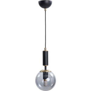 Černo-šedé závěsné svítidlo se skleněným stínidlem ø 15 cm Hector – Squid Lighting obraz