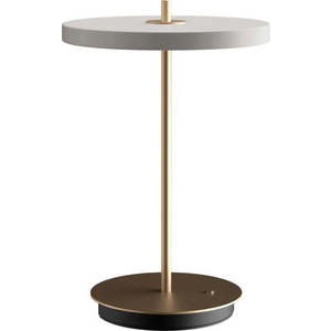 Světle šedá LED stmívatelná stolní lampa s kovovým stínidlem (výška 31 cm) Asteria Move – UMAGE obraz