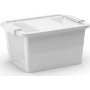 Bílý plastový úložný box s víkem 36, 5x26x19 cm Bi-Box S – KIS obraz
