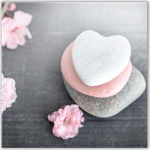 Obraz Styler Glasspik Spa & Zen Heart Stone, 30 x 30 cm obraz