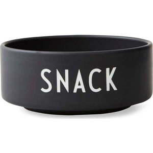Černá porcelánová miska Design Letters Snack, ø 12 cm obraz