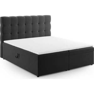 Antracitová boxspring postel s úložným prostorem 180x200 cm Bali – Cosmopolitan Design obraz