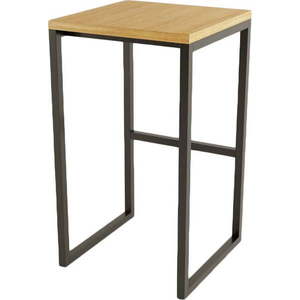 Stolička v dekoru dubu v černo-přírodní barvě Frame – Woodman obraz