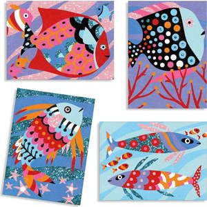 Výtvarný set na pískování Djeco Rainbow Fish obraz