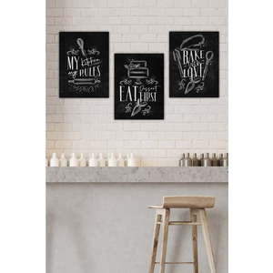 Cedule v sadě 3 ks 30x40 cm – Wallity obraz