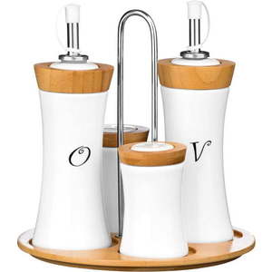 Dochucovací set s bambusovými prvky Premier Housewares Condiment obraz