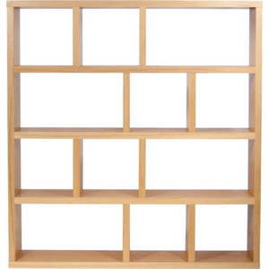 Hnědá knihovna v dekoru dubu 150x159 cm Berlin – TemaHome obraz