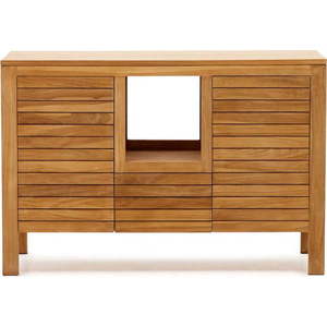 Nízká skříňka pod umyvadlo z teakového dřeva v přírodní barvě 120x80 cm Neria – Kave Home obraz