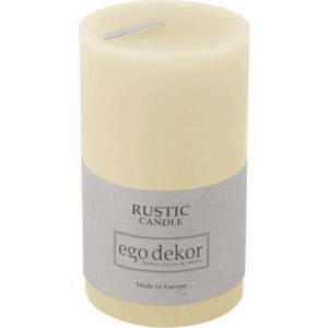 Smetanově bílá svíčka Rustic candles by Ego dekor Rust, doba hoření 38 h obraz