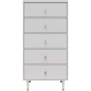 Světle šedá vysoká komoda 70x141 cm Elizabeth – CosmoLiving by Cosmopolitan obraz