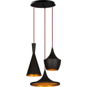 Černé závěsné svítidlo pro 3 žárovky Opviq lights Elmas obraz