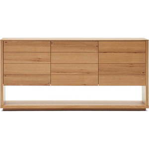 Nízká komoda v dekoru dubu v přírodní barvě 151x74 cm Alguema – Kave Home obraz