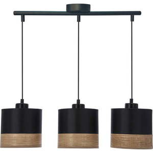 Černé závěsné svítidlo s textilním stínidlem ø 15 cm Porto – Candellux Lighting obraz