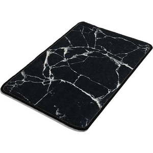 Černo-bílá koupelnová předložka s motivem mramoru Foutastic Marble, 60 x 40 cm obraz