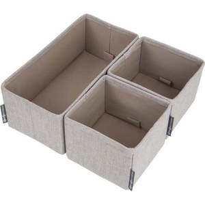 Sada 3 béžových organizérů Bigso Box of Sweden Drawer obraz