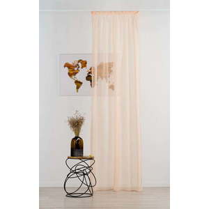 Záclona v lososové barvě 300x260 cm Voile – Mendola Fabrics obraz