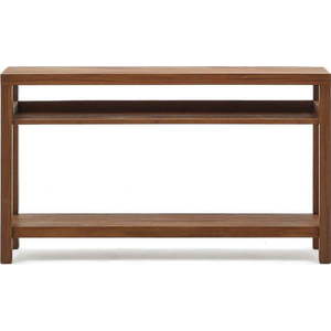 Konzolový stolek z teakového dřeva v přírodní barvě 35x140 cm Sashi – Kave Home obraz